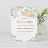 Hochzeit Olivia & Gregory Einladung (Stehend Vorderseite)