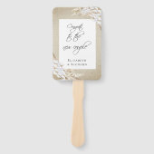 Hochzeit Pampas Grass Boho Foto Fächer (Vorderseite)