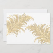 Hochzeit Pampas Grass Tan auf weißem Brautparty Einladung (Rückseite)