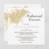 Hochzeit Pampas Grass Tan auf weißer Probe Einladung (Vorne/Hinten)