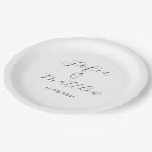 Hochzeit Pappteller (Schrägansicht)