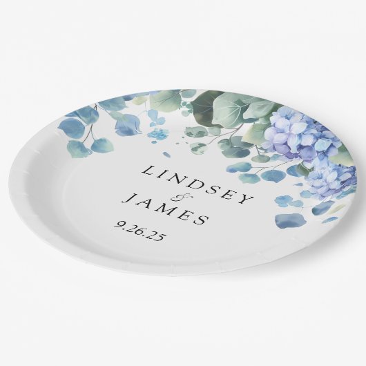 Hochzeit Pappteller (Schrägansicht)