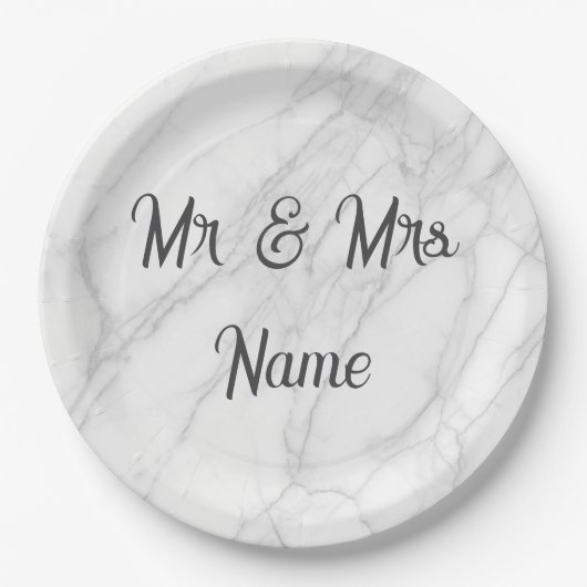 Hochzeit Pappteller (Vorderseite)