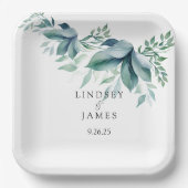 Hochzeit Pappteller (Vorderseite)