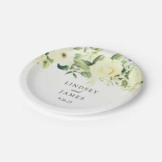 Hochzeit Pappteller (Schrägansicht)