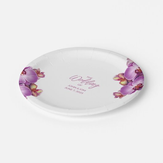 Hochzeit Pappteller (Schrägansicht)