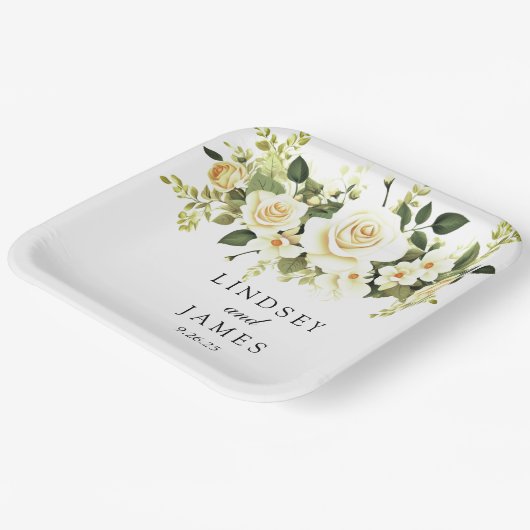 Hochzeit Pappteller (Gewinkelt)