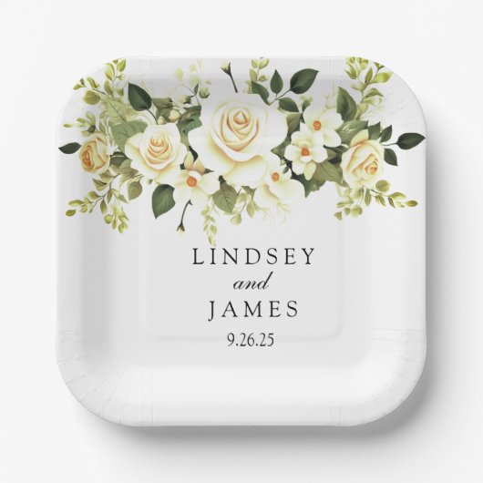 Hochzeit Pappteller (Vorderseite)