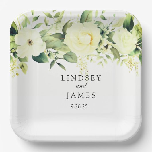 Hochzeit Pappteller (Vorderseite)