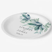 Hochzeit Pappteller (Schrägansicht)