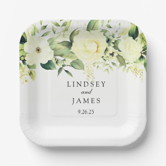 Hochzeit Pappteller (Vorderseite)