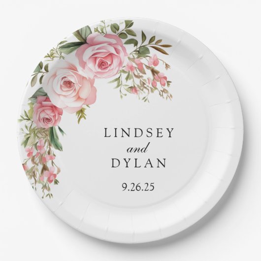 Hochzeit Pappteller (Vorderseite)