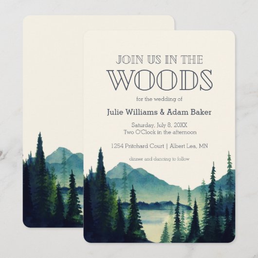 Hochzeit/Party Einladung (Vorne/Hinten)