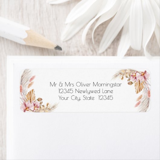 Hochzeit | Pastellrosa Elfenbein Pampas Grass (Insitu)