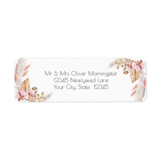 Hochzeit | Pastellrosa Elfenbein Pampas Grass (Vorne)