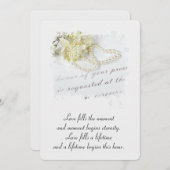 Hochzeit Pearl Heart auf formelle Einladung (Vorne/Hinten)