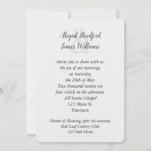 Hochzeit Pearl Heart auf formelle Einladung (Rückseite)