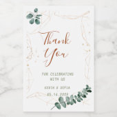 Hochzeit personalisieren Flasche Mini Wein Etikett (Einzelnes Label)