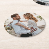 Hochzeit personalisieren runder pappuntersetzer (Angewinkelt)