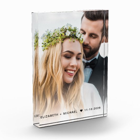 Hochzeit Personalisiert Fotoblock (Links)