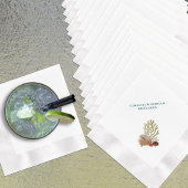 Hochzeit Personalisierter Cocktail Napkins Seashel Serviette