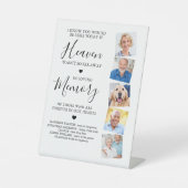 Hochzeit Personalisiertes 5-Foto-Paradies Sockelschild (Vorderseite)