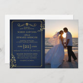 Hochzeit personalisiertes Foto Einladung (Vorne/Hinten)