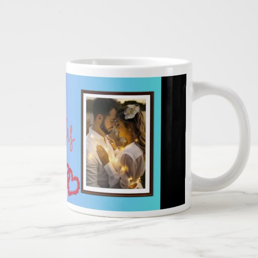 Hochzeit, personalisiertes Geschenk Jumbo-Tasse (Rechts)