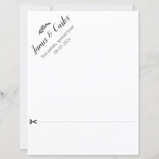 Hochzeit Petal Cones Holders Confetti Toss Zeremon (Vorderseite)