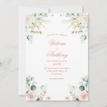 Hochzeit Pink Floral Elegant Pink Script Hochzeit