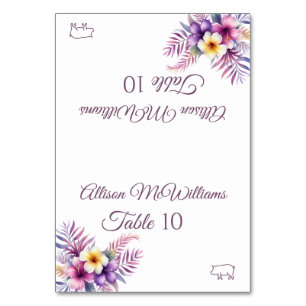 Hochzeit Platzkarte-Insel Romance-Pork Icon- Tischnummer