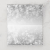 Hochzeit Platzkarte Silver Shimmer Lights (Innenseite Aufgefaltet)