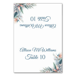 Hochzeit Platzkarte-Tropischer Traum - Vegetarier- Tischnummer
