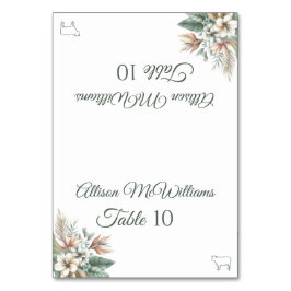 Hochzeit Platzkarte-Tropisches Elegance-Meat- Tischnummer