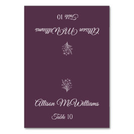 Hochzeit Platzkarte-Vegetarian-Wildblume Elegante Tischnummer