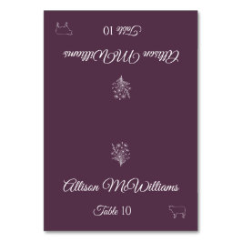 Hochzeit Platzkarte-Wildblume Elegance-Meat- Tischnummer