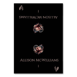 Hochzeit-Platzkarten-Hühnchen-Icon-Rose mit Herz Tischnummer