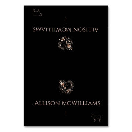 Hochzeit-Platzkarten-Meat Icon-Rose Gold-Blume Tischnummer