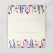 Hochzeit Platzkarten-Wildblume-Symphonie- Platzkarte (Außenseite Aufgefaltet)