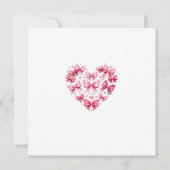 Hochzeit plus Valentinsche Bögen rosa Einladung (Rückseite)