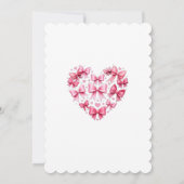 Hochzeit plus Valentinsche Bögen rosa Einladung (Rückseite)