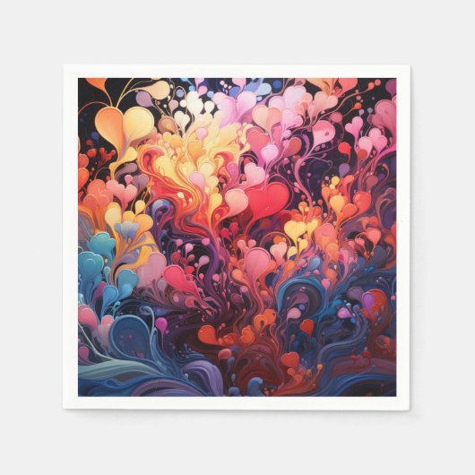 Hochzeit Pop Art Party Napkins Serviette (Vorderseite)