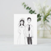 Hochzeit Postkarte (Stehend Vorderseite)