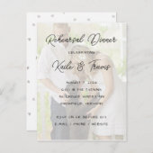 Hochzeit Postkarte Probe Abendessen Foto Einladung (Vorne/Hinten)