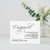 Hochzeit Postkarte verschoben (Stehend Vorderseite)