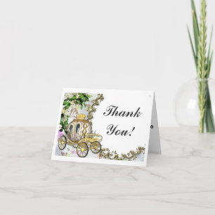 Hochzeit Princess Carriage Dankeschön an Notizkart Dankeskarte