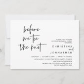 Hochzeit Probe Abendessen, bevor wir den Knoten Kr Einladung (Vorderseite)