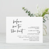 Hochzeit Probe Abendessen, bevor wir den Knoten Kr Einladung (Stehend Vorderseite)