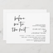 Hochzeit Probe Abendessen, bevor wir den Knoten Kr Einladung (Vorne/Hinten)