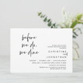 Hochzeit Probe Abendessen, bevor wir essen Einladung (Stehend Vorderseite)